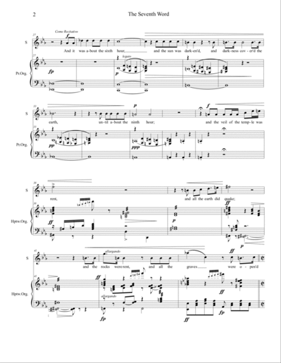 The Seventh Word - Earthquake - Chorale from The Seven Words of Jesus on the Cross (1867) Classical Guitar scores gallery preview page 2
