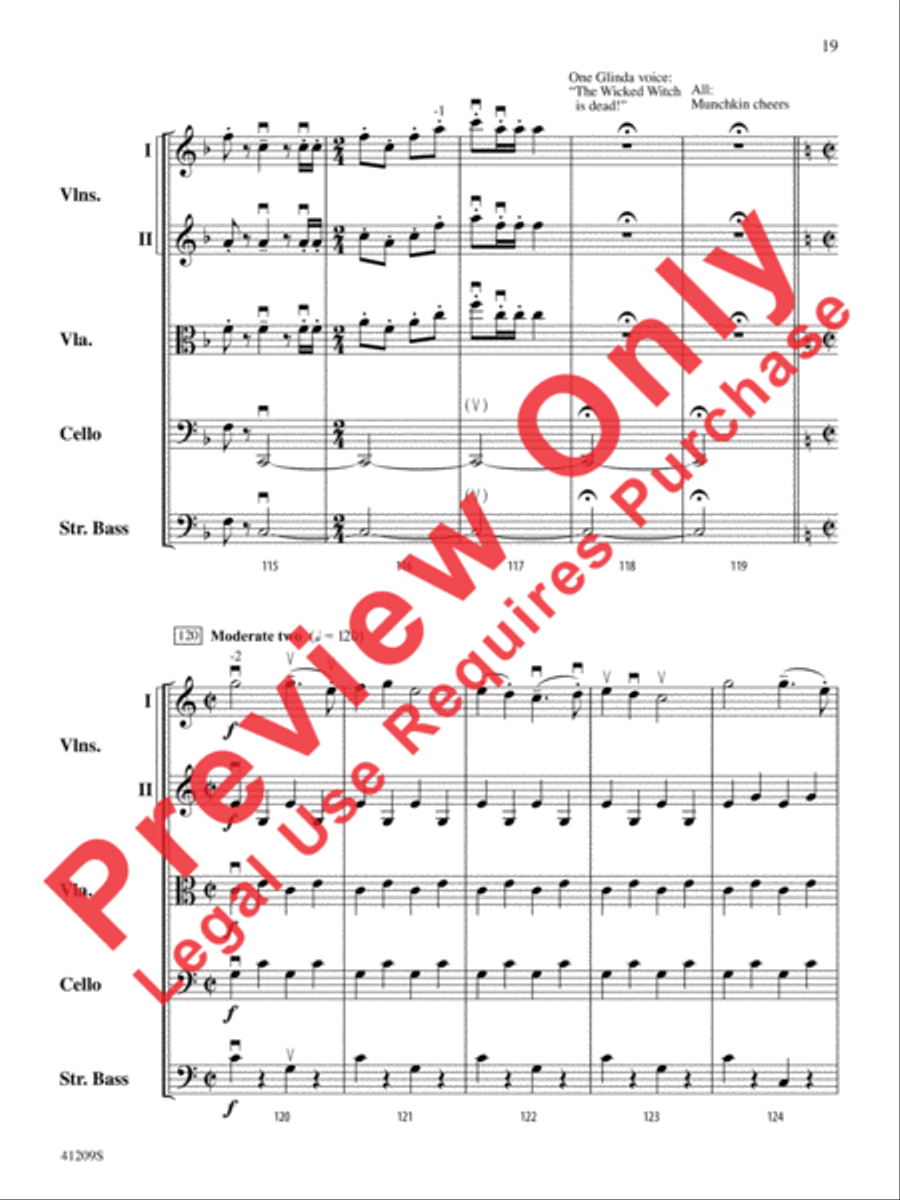 The Wizard of Oz String Orchestra scores gallery preview page 20