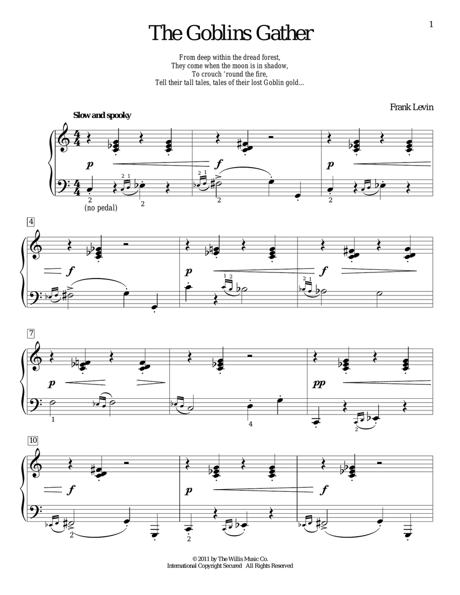 The Goblins Gather The Goblins Gather Piano Method scores gallery preview page 1