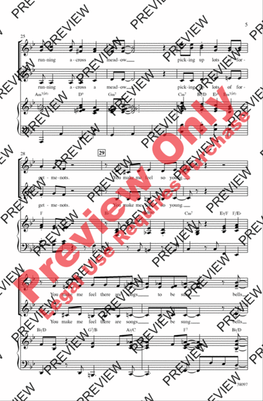 You Make Me Feel So Young Women's Choir scores gallery preview page 5
