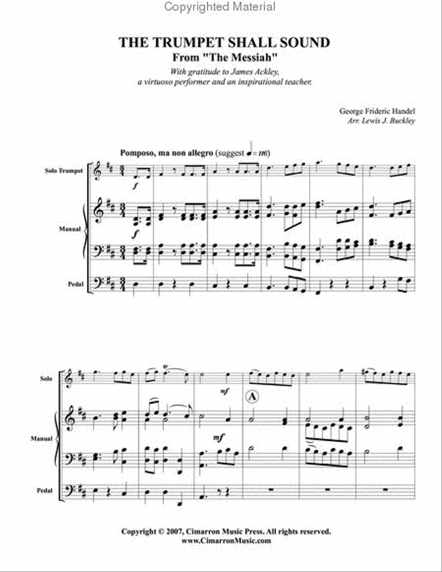 The Trumpet Shall Sound Trumpet Solo scores gallery preview page 3