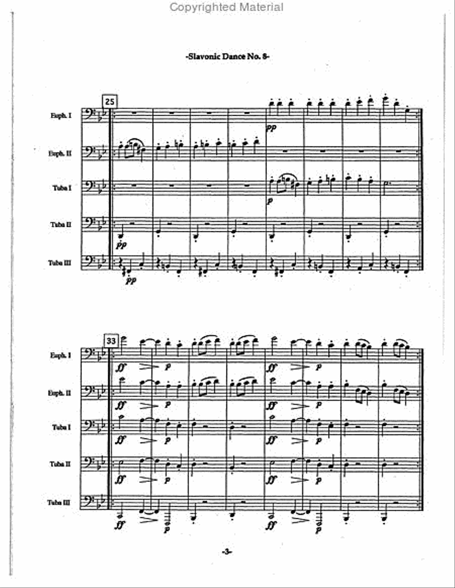 Slavonic Dances Op. 46 No. 8 Large Ensemble scores gallery preview page 4