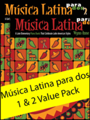 Book cover for Música Latina para dos 1 & 2 (Value Pack)