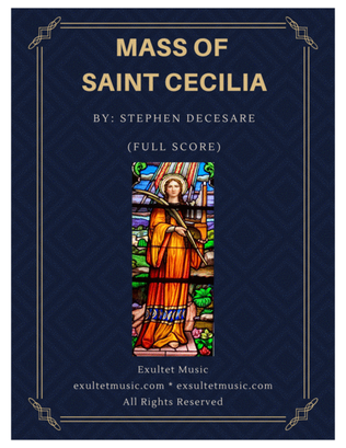 Book cover for Mass of Saint Cecilia (Full Score and Parts)