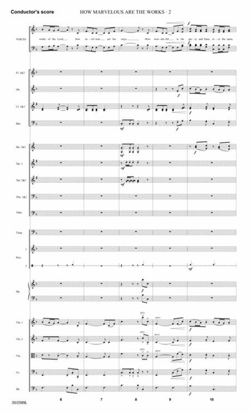 How Marvelous Are the Works - Orchestral Score and Parts