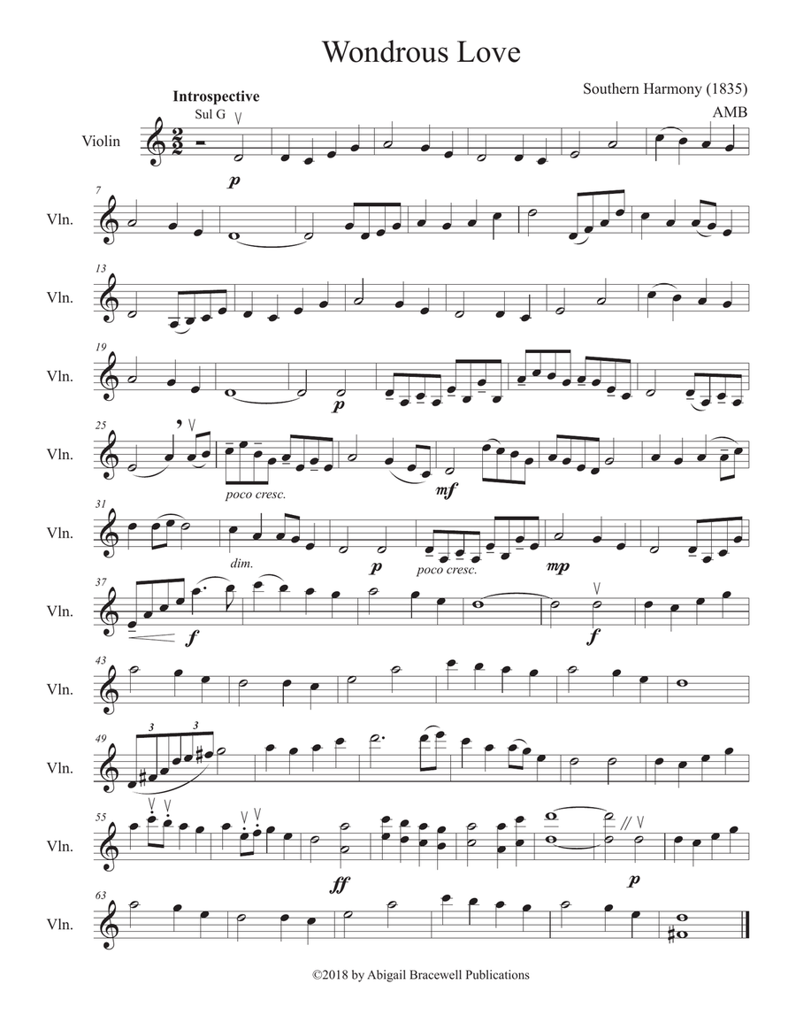 What Wondrous Love Is This Violin Solo scores gallery preview page 1