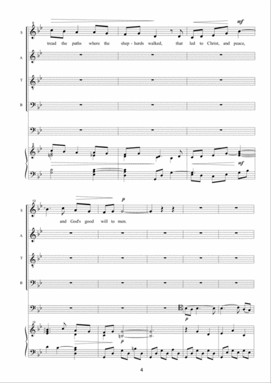 I May Not Go 4-Part scores gallery preview page 4