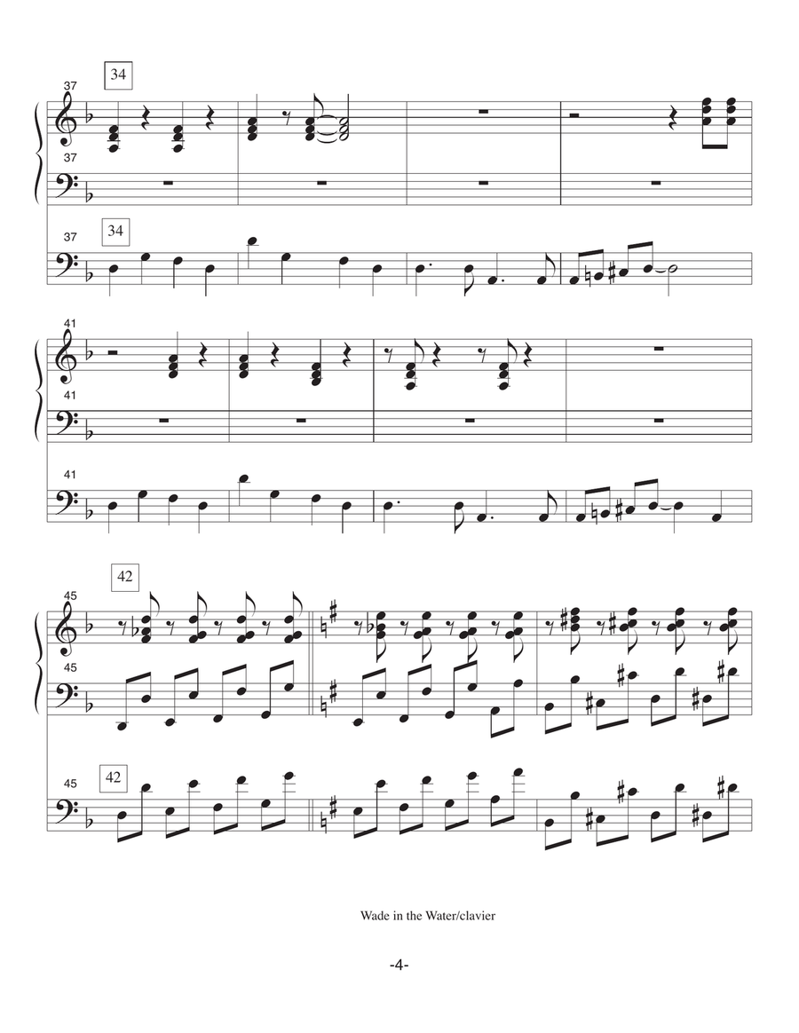 Wade In The Water Acoustic Guitar scores gallery preview page 4