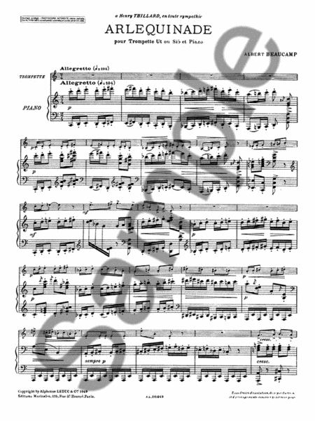 Arlequinade (trumpet & Piano)