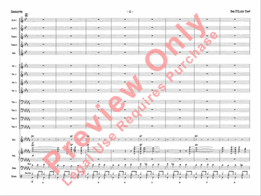 One O'Clock Jump Jazz Ensemble scores gallery preview page 14