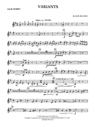 Variants: 2nd B-flat Trumpet