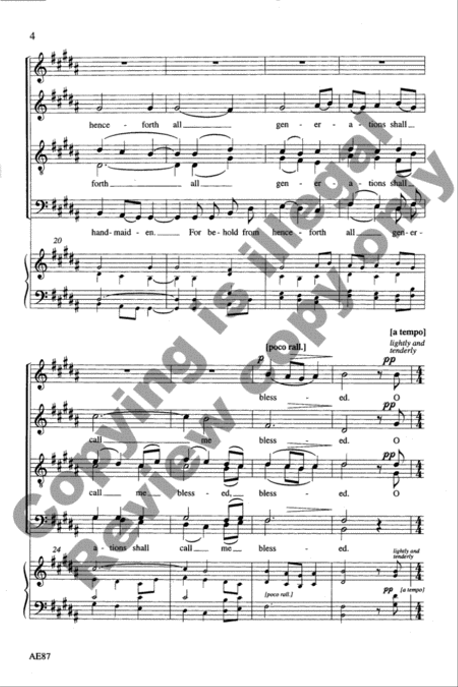 Magnificat & Nunc Dimittis 4-Part scores gallery preview page 6