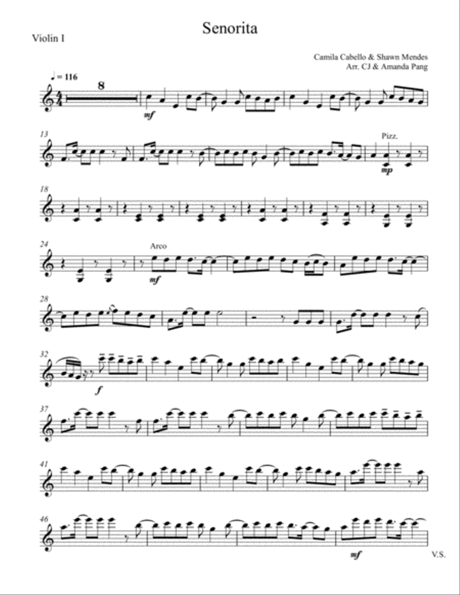 Senorita String Quartet scores gallery preview page 1