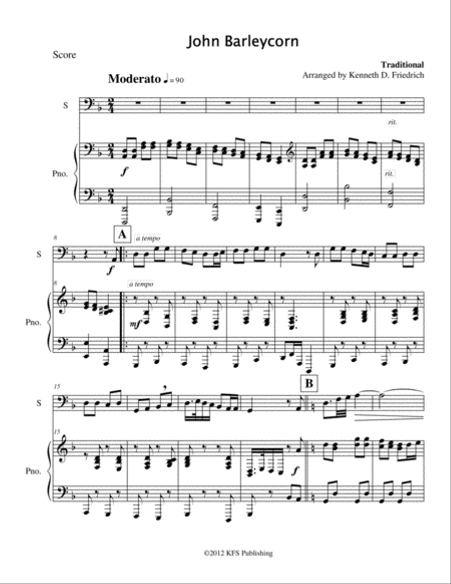 Folk Songs for Young Folks, Vol. 1 - bass trombone and piano Bass Trombone scores gallery preview page 4
