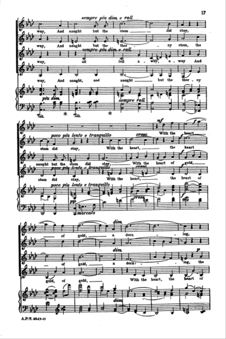 The Rose of Avontown, Op. 30 SSAA scores gallery preview page 17