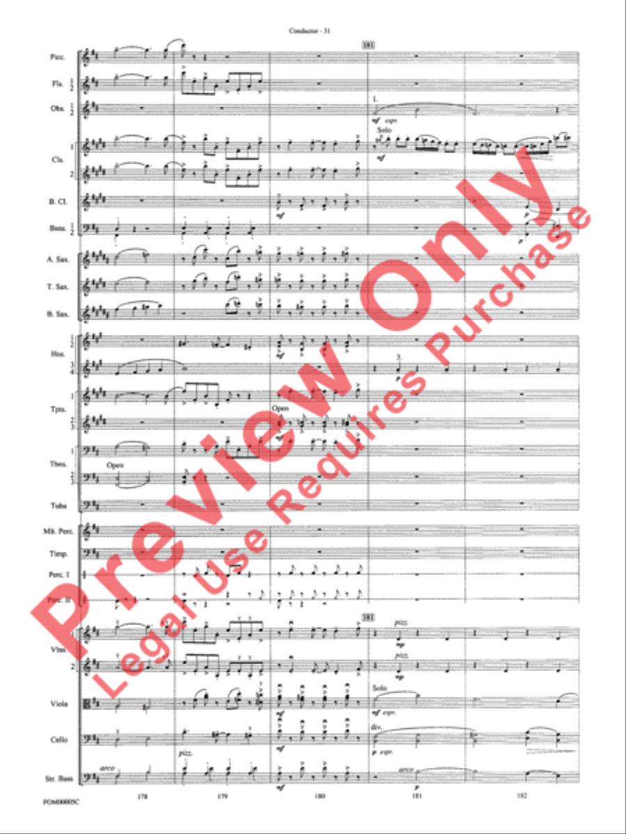 An American in Paris Suite Full Orchestra scores gallery preview page 34