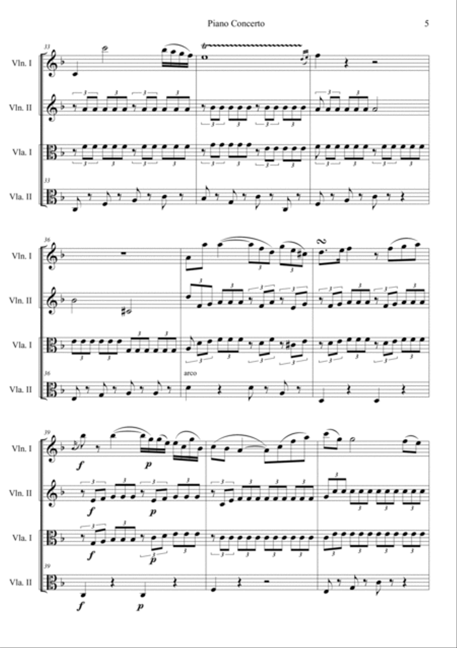 Piano Concerto No.21 K.467 Mov.2 Cello scores gallery preview page 5