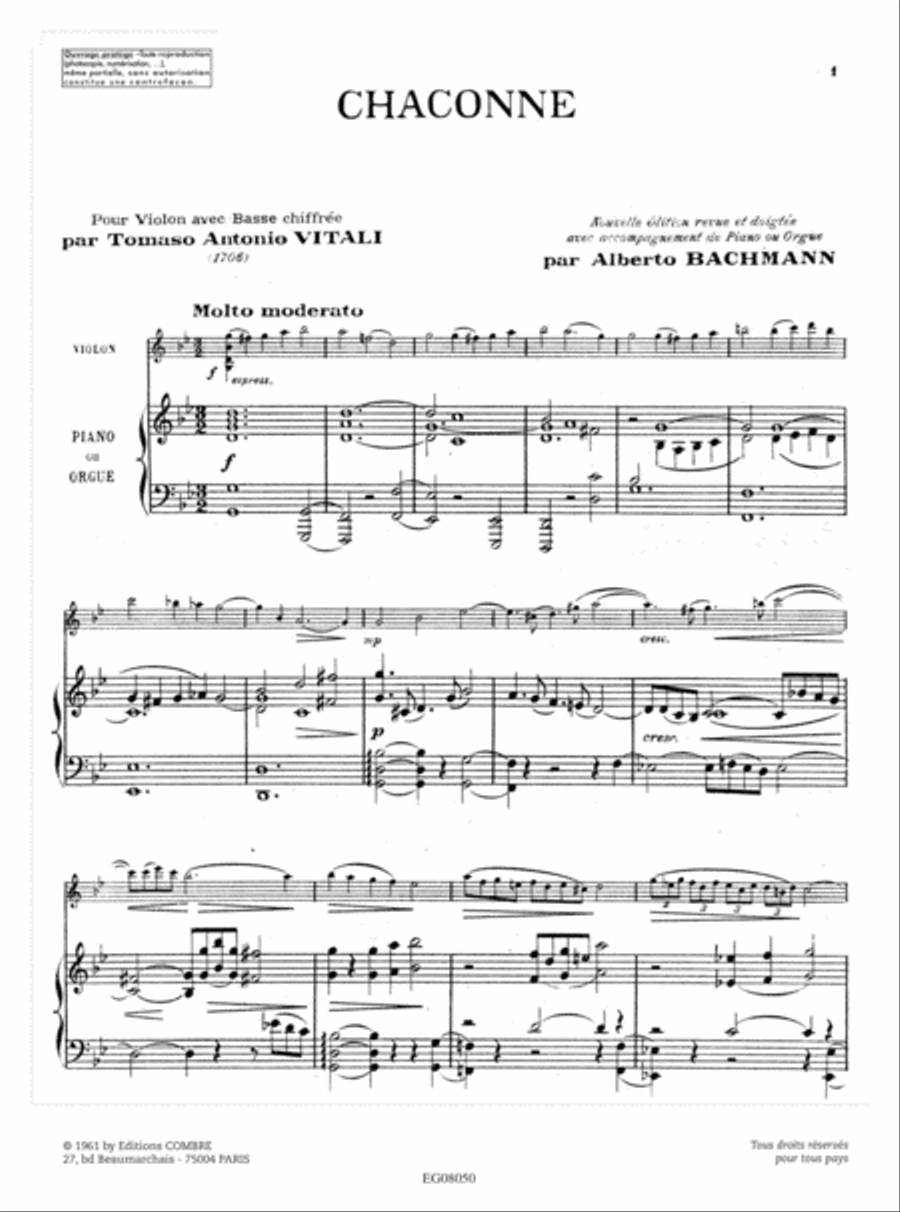 Chaconne Chaconne Violin Solo scores gallery preview page 2