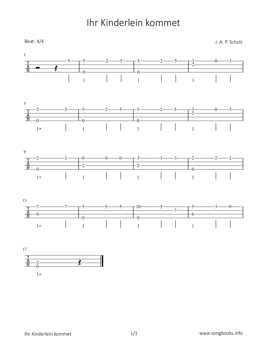 Ihr Kinderlein kommet Ukulele scores gallery preview page 1