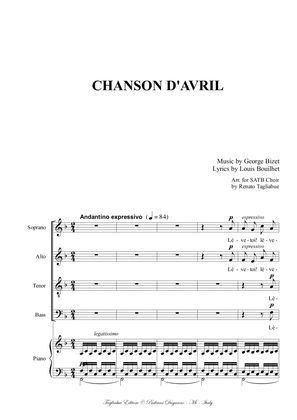 Book cover for CHANSON D'AVRIL - BIZET - Arr. for SATB Choir e Piano