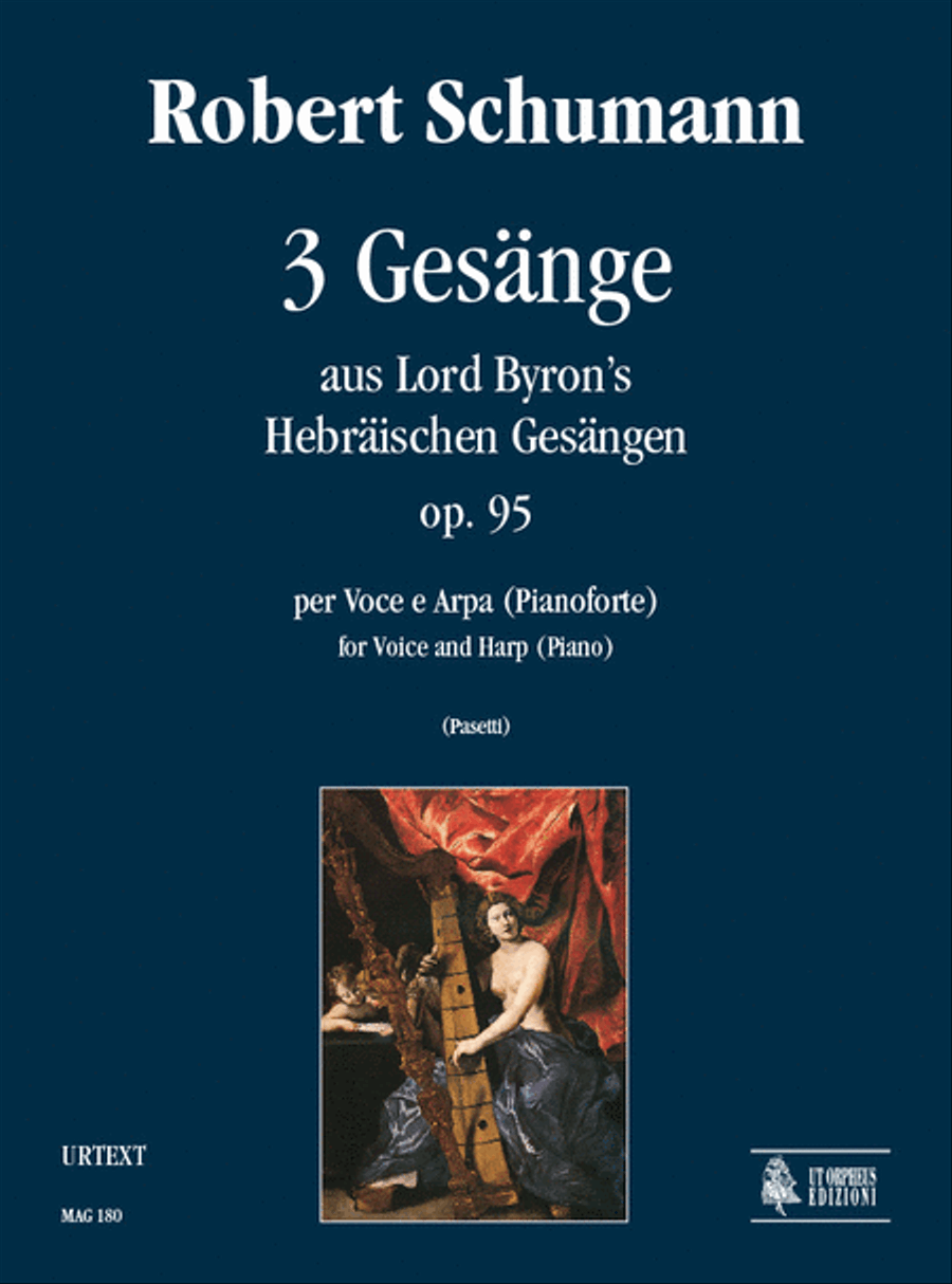 3 Gesänge aus Lord Byron’s Hebräischen Gesängen Op. 95 for Voice and Harp (Piano) Harp scores gallery preview page 1