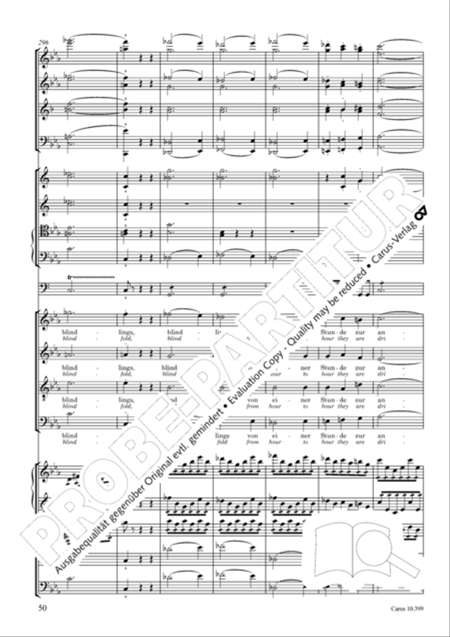 Schicksalslied, Op. 54 4-Part scores gallery preview page 51