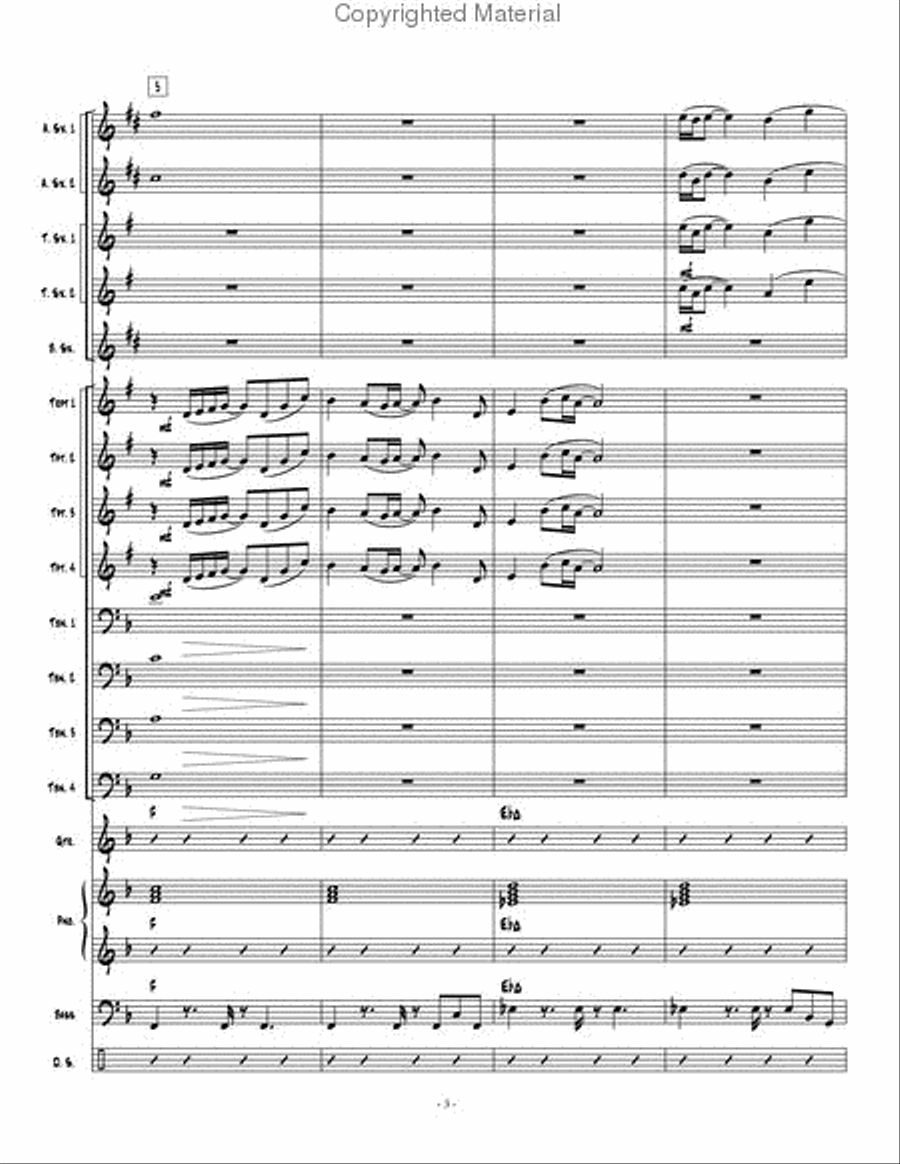 On The Road On The Road Jazz Ensemble scores gallery preview page 4