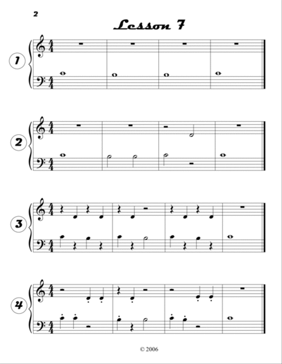 Piano Notes Lesson 7 Piano Notes Lesson 7 Piano Method scores gallery preview page 2