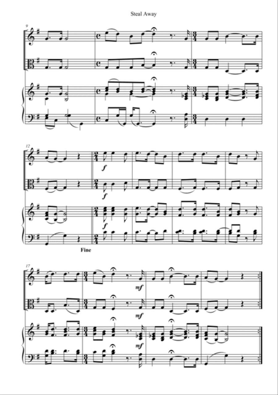 Steal Away Viola scores gallery preview page 2