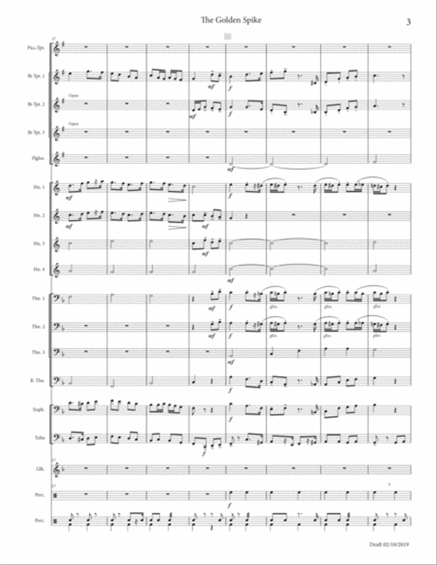 The Golden Spike (score) The Golden Spike (score) Marching Band scores gallery preview page 4