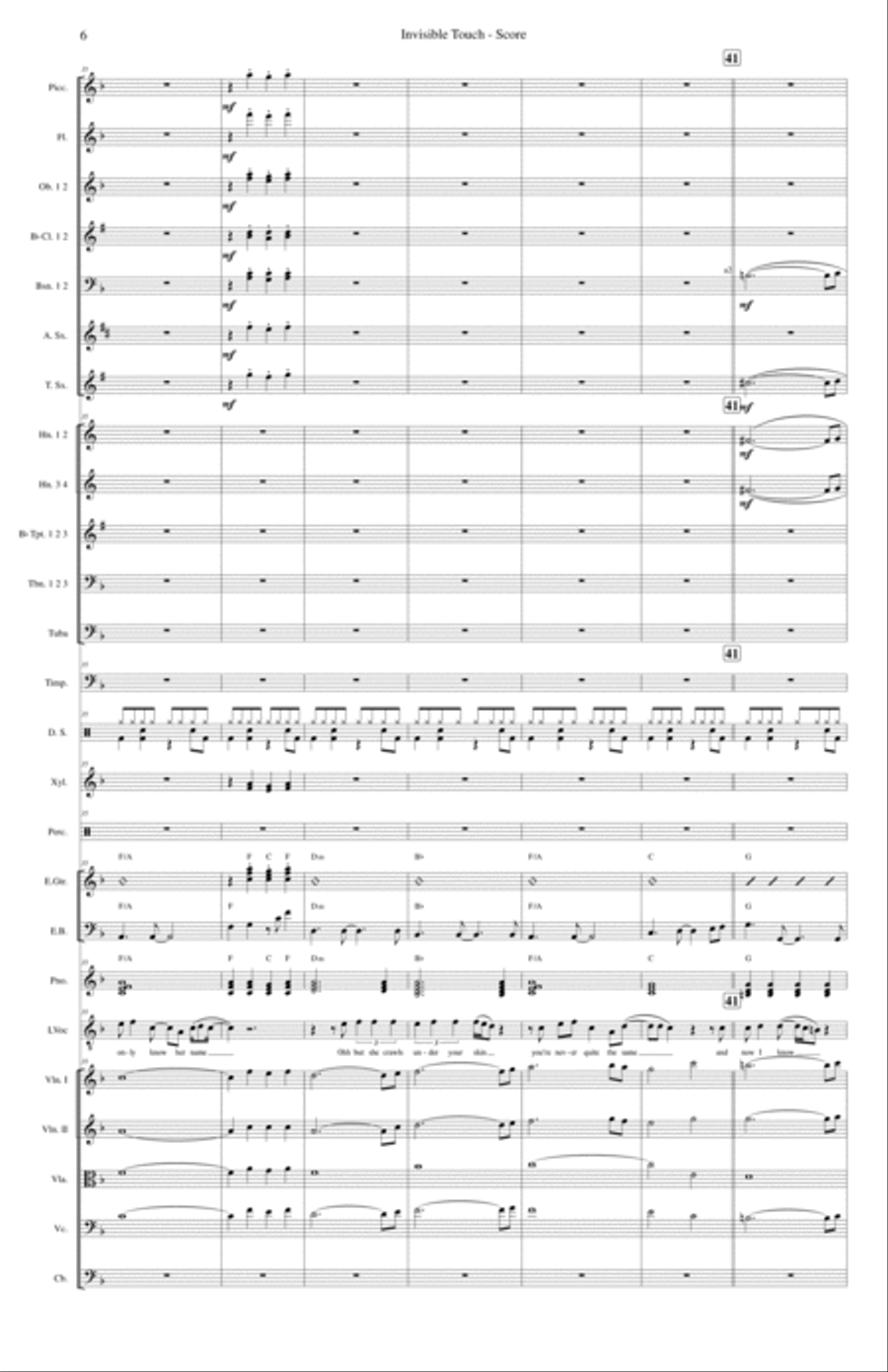 Invisible Touch Full Orchestra scores gallery preview page 6