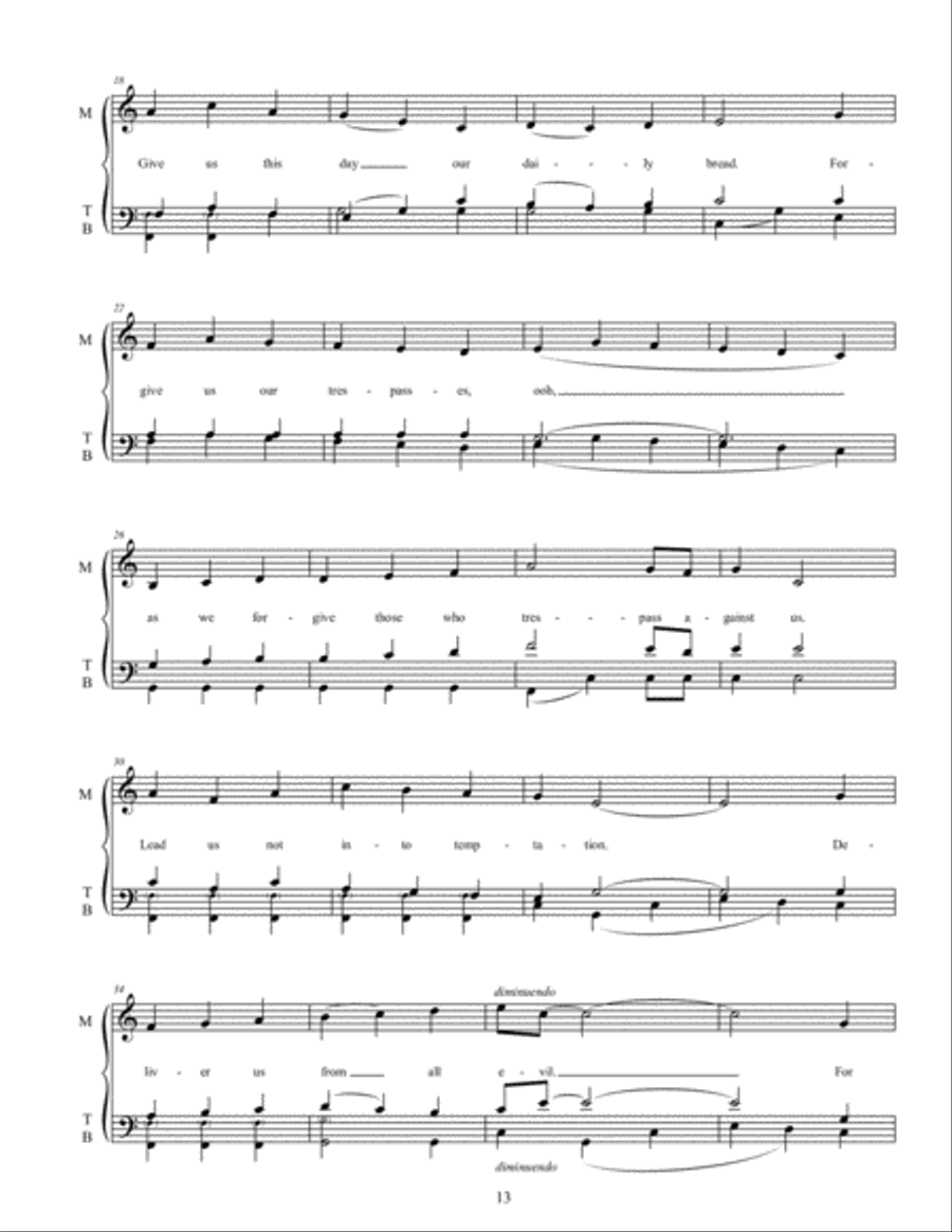The Lord’s Prayer - Matthew 6: 9 – 13 Small Ensemble scores gallery preview page 2
