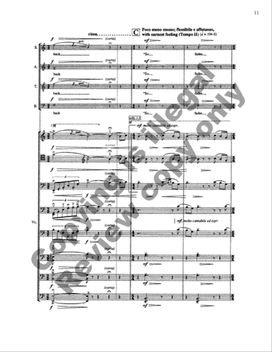So fades a summer cloud away (Full Score) Choir scores gallery preview page 13