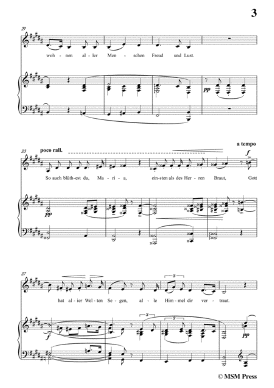 Liszt-Das veilchen in B Major,for Voice and Piano Voice Solo scores gallery preview page 5