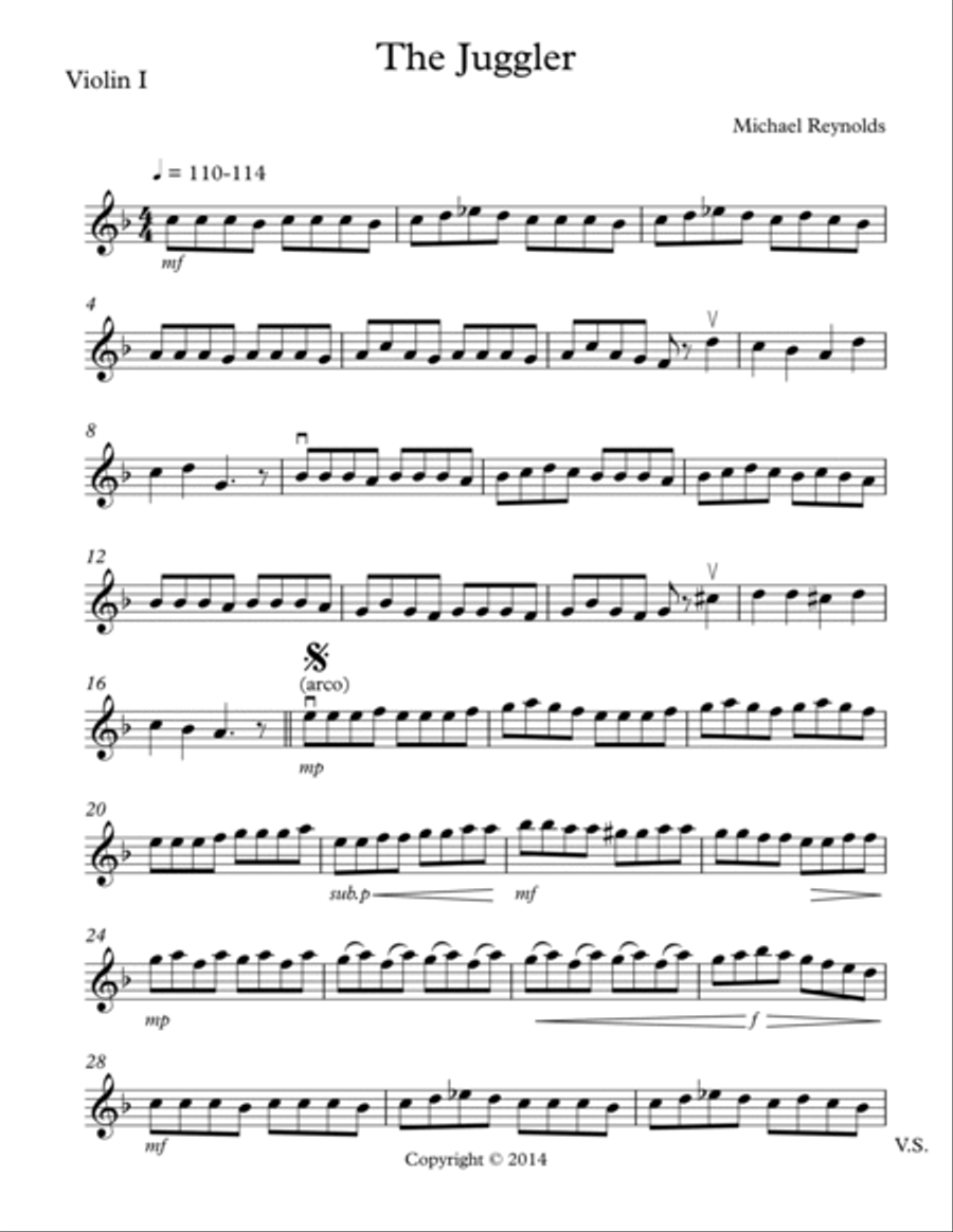 The Juggler The Juggler String Quartet scores gallery preview page 6