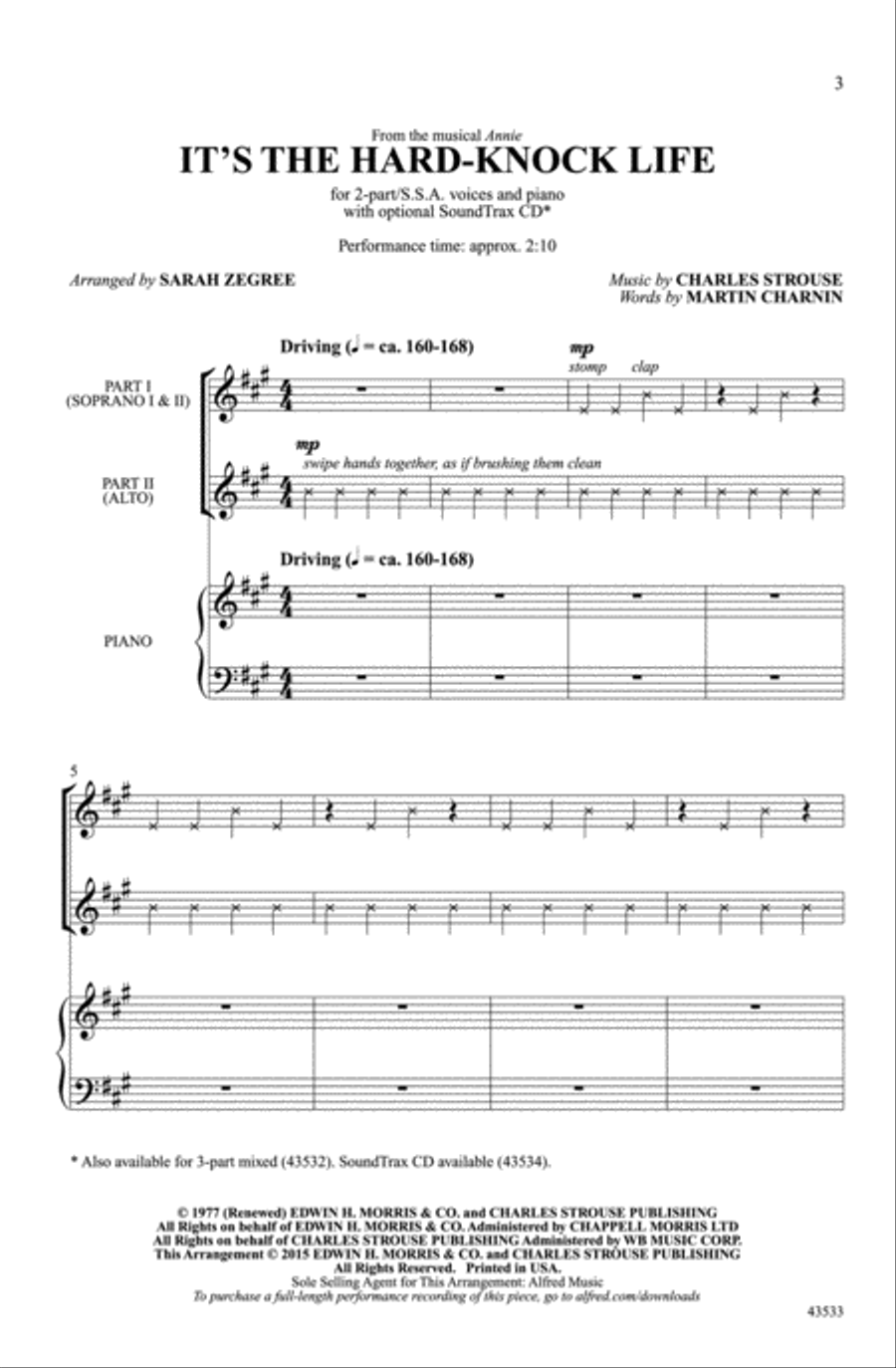 It's a Hard-Knock Life (from the musical Annie) Choir scores gallery preview page 2