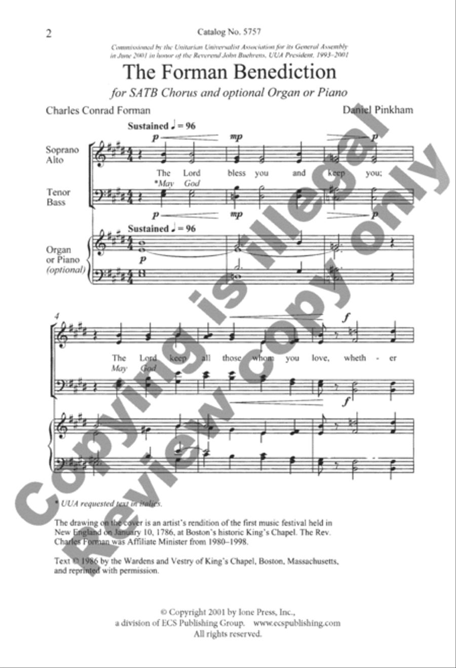The Forman Benediction 4-Part scores gallery preview page 3