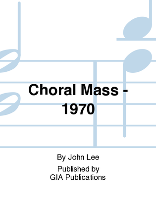 Book cover for Choral Mass - 1970