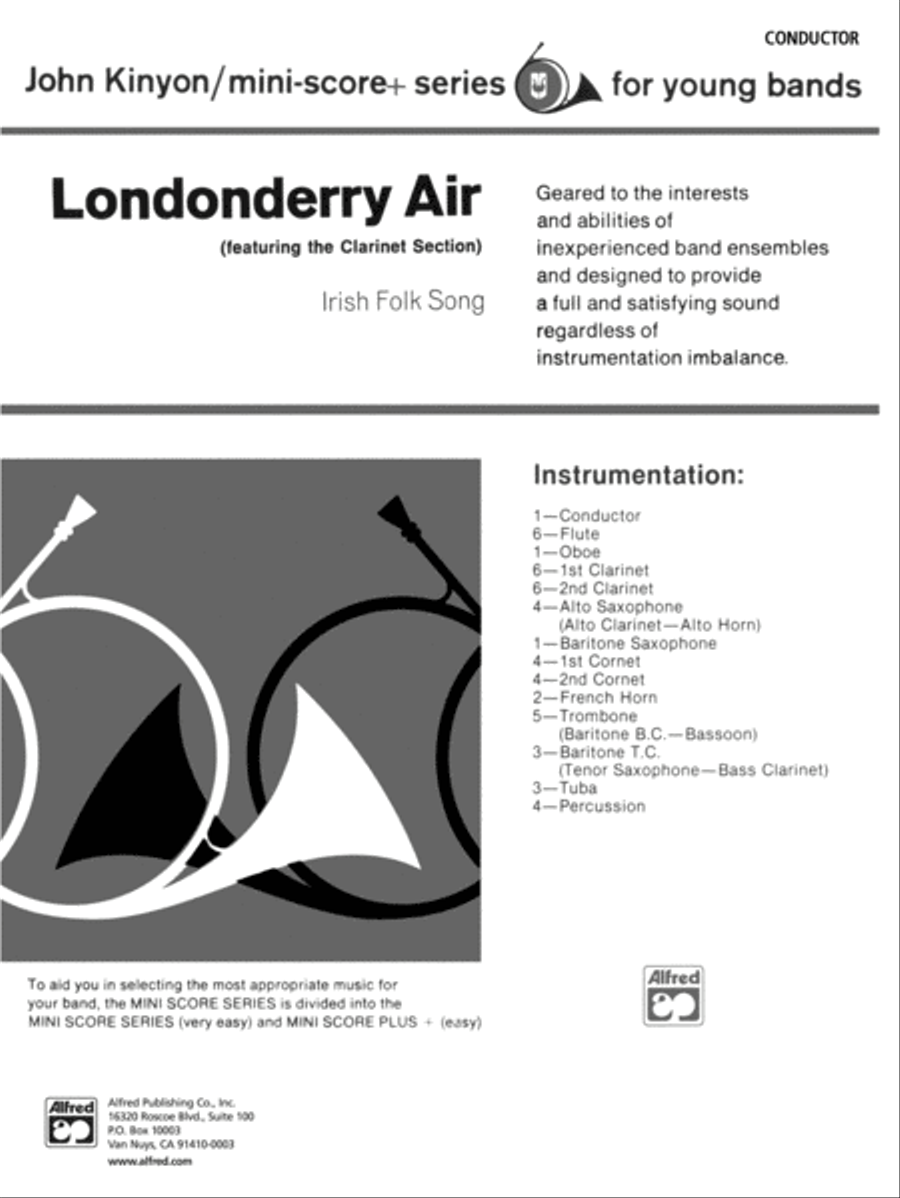 Londonderry Air (featuring the Clarinet section): Score Concert Band scores gallery preview page 1