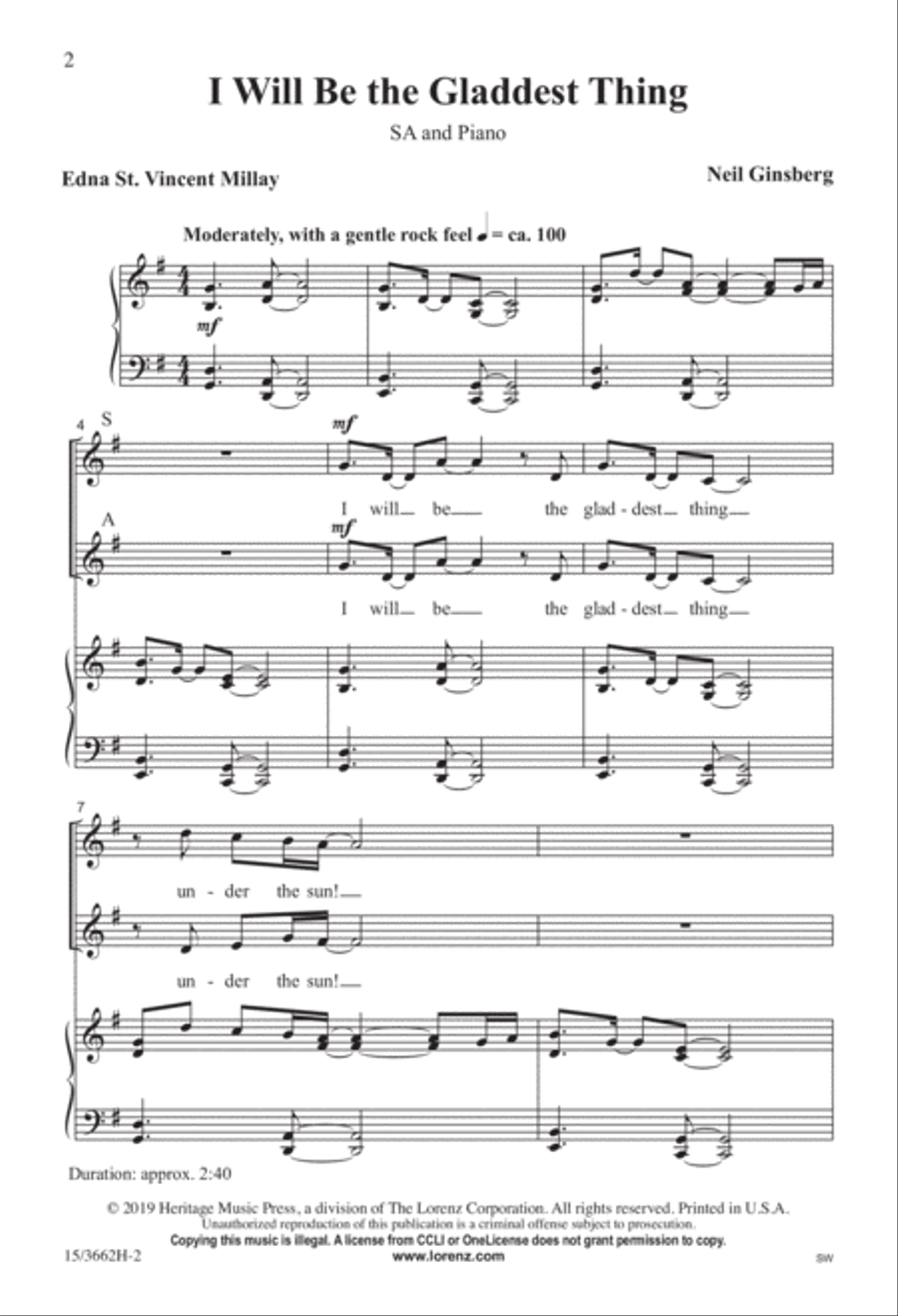 I Will Be the Gladdest Thing SA scores gallery preview page 2