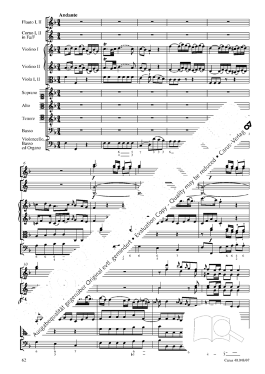 Regina coeli in B-Flat Major, K. 127 4-Part scores gallery preview page 63