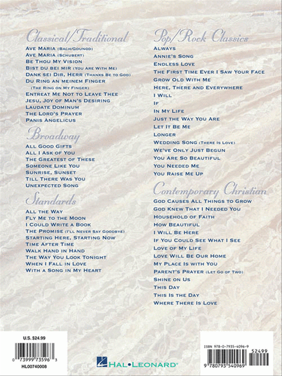 Singer's Wedding Anthology - Revised Edition Low Voice scores gallery preview page 2