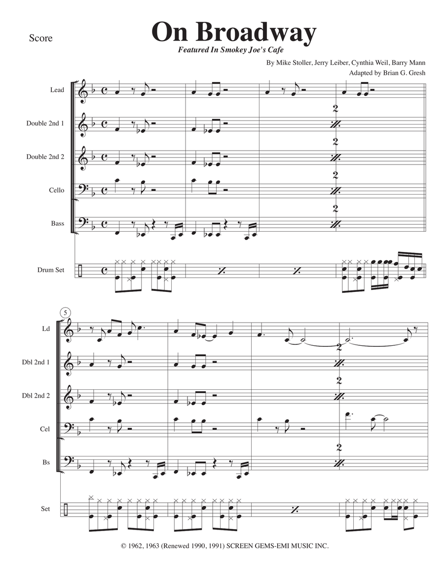On Broadway Steel Drum Band scores gallery preview page 1