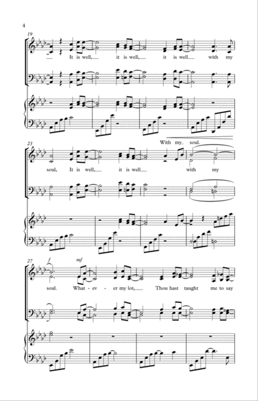 It Is Well With My Soul 4-Part scores gallery preview page 4