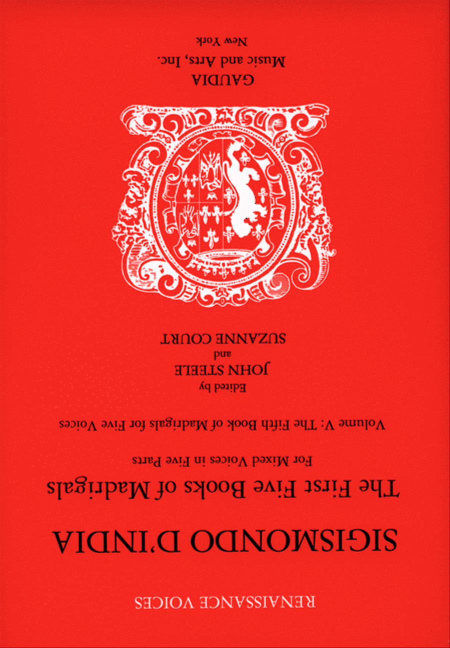 Sigismondo D'India: The First Five Books of Madrigals Volume 5 Choir scores gallery preview page 1
