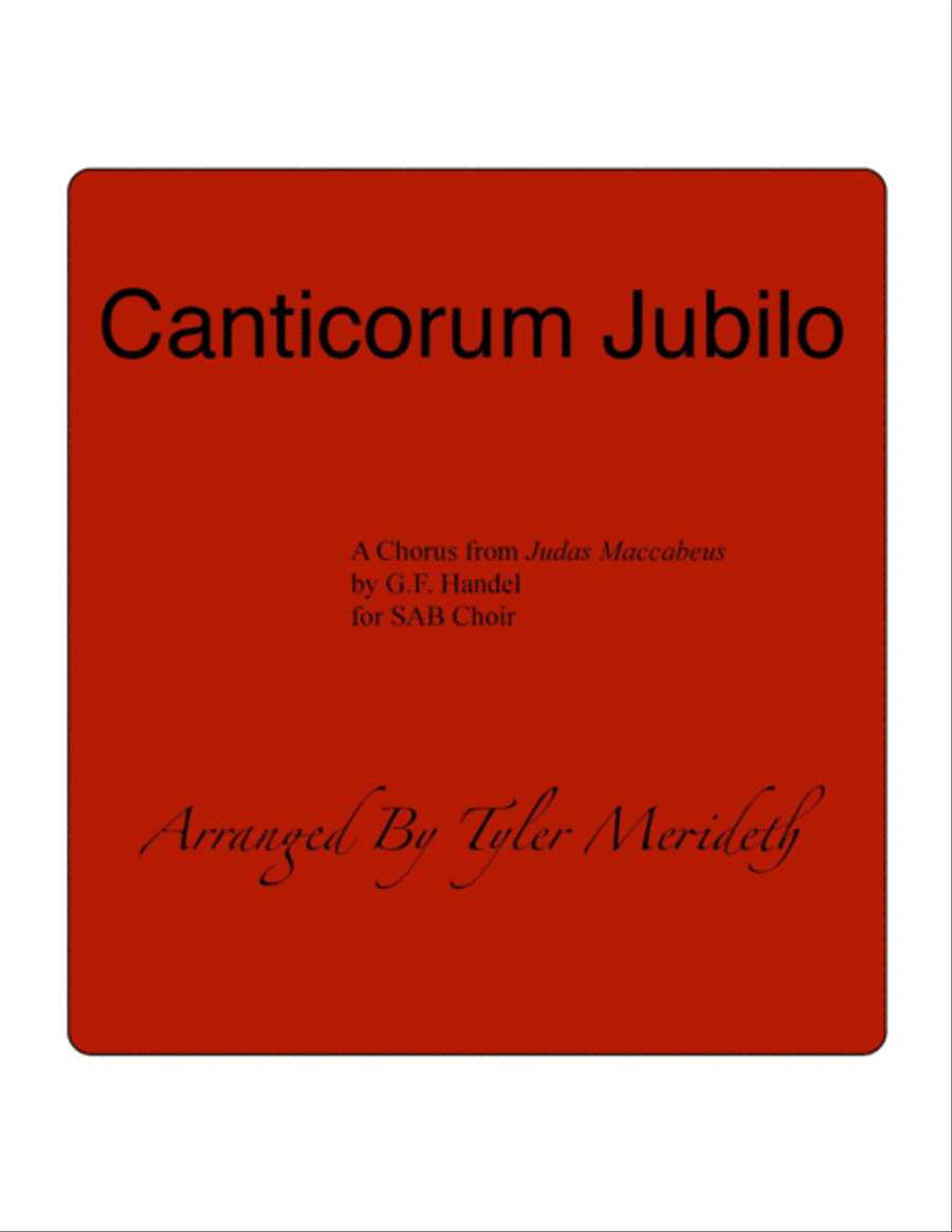 Canticorum Jubilo from Judas Maccabaeus 3-Part scores gallery preview page 1
