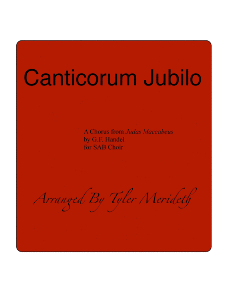 Canticorum Jubilo from Judas Maccabaeus image number null