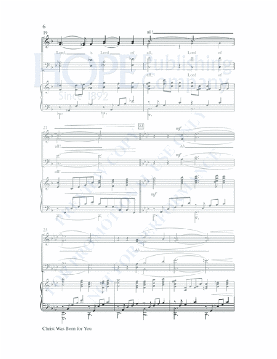 Christ Was Born for You Christ Was Born for You 4-Part scores gallery preview page 7
