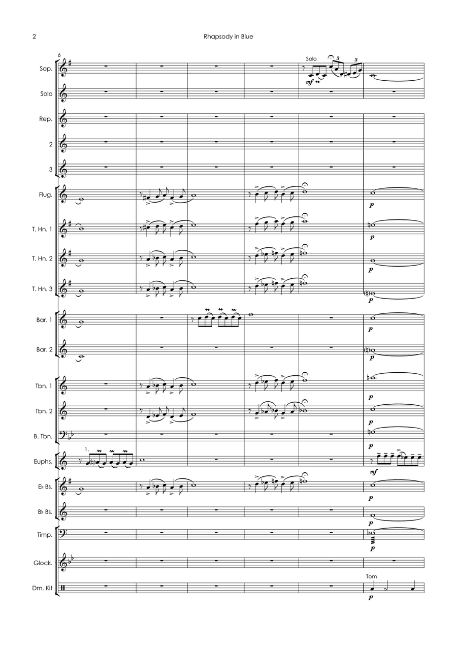Rhapsody In Blue - brass band Brass Band scores gallery preview page 4