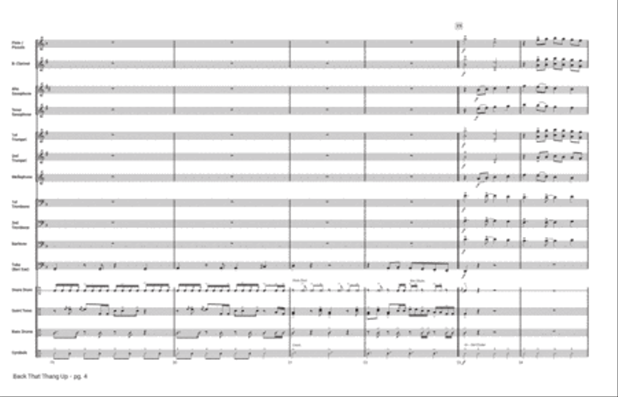 Back That Azz Up Marching Band scores gallery preview page 6